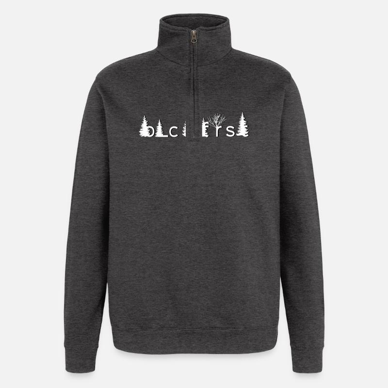 blckfrst white - Quarter-Zip-Sweatshirt - Anthrazit