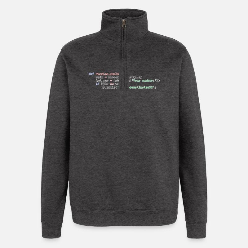 Python Russian Roulette - Quarter-Zip Sweatshirt - charcoal grey