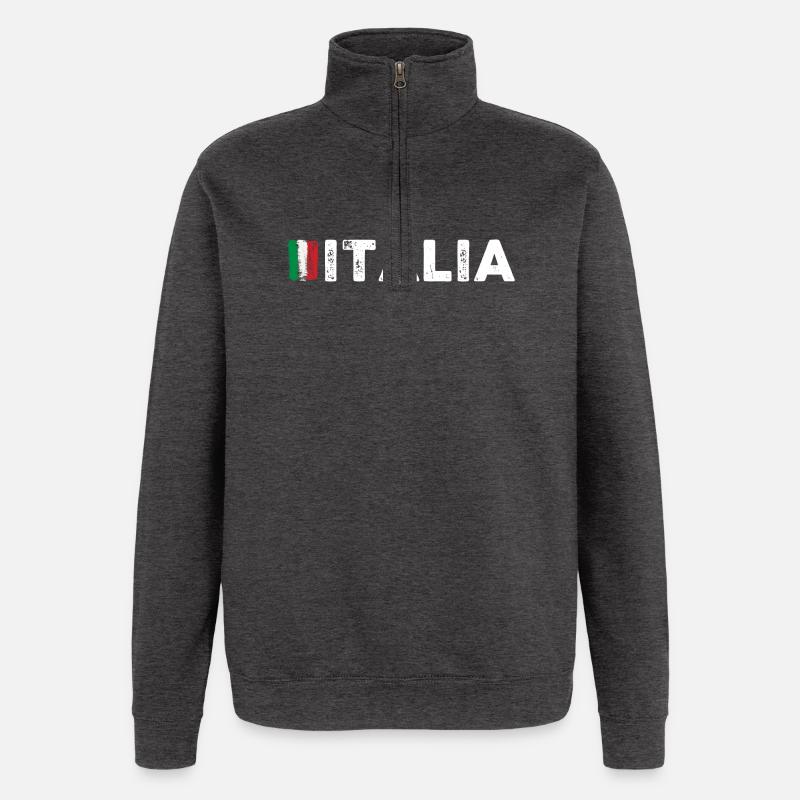 request_image_needed - Quarter-Zip Sweatshirt - charcoal grey