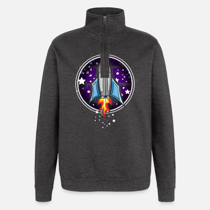 Fusée - Sweat à zip 1/4 - charbon