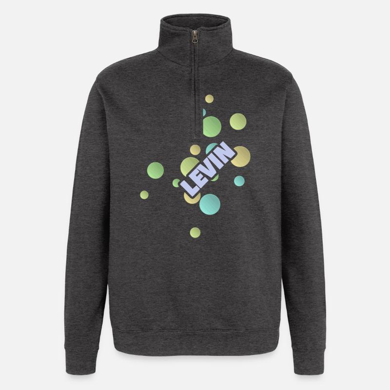 Levin as a student - Quarter-Zip Sweatshirt - charcoal grey