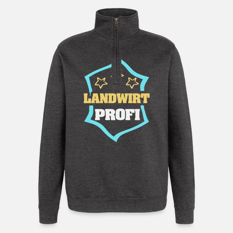Work Farmer - Quarter-Zip Sweatshirt - charcoal grey