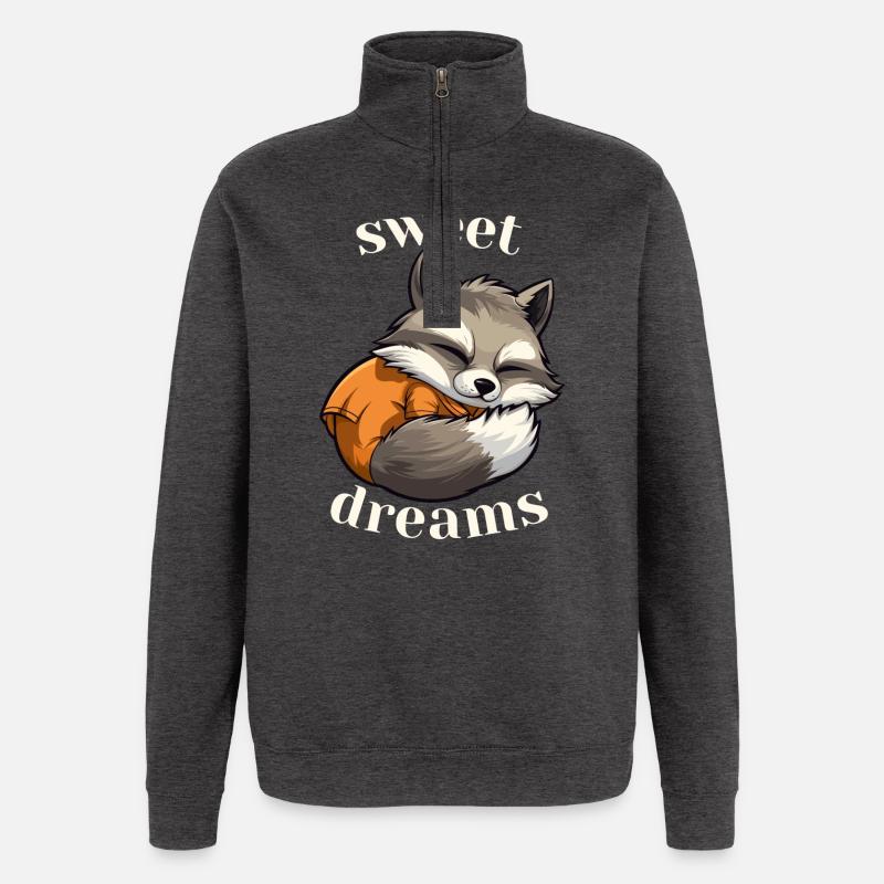 Sweet Dreams Waschbär - Quarter-Zip-Sweatshirt - Anthrazit