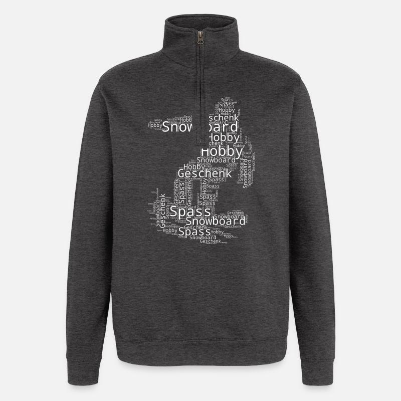 Snowboard Illustration für Snowboard - Quarter-Zip-Sweatshirt - Anthrazit