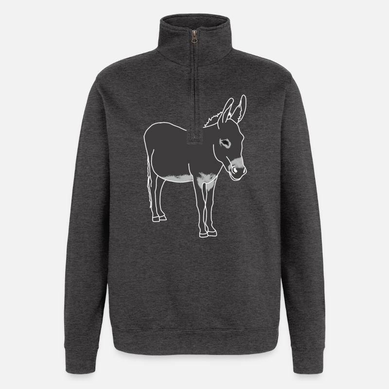 Esel - Quarter-Zip-Sweatshirt - Anthrazit