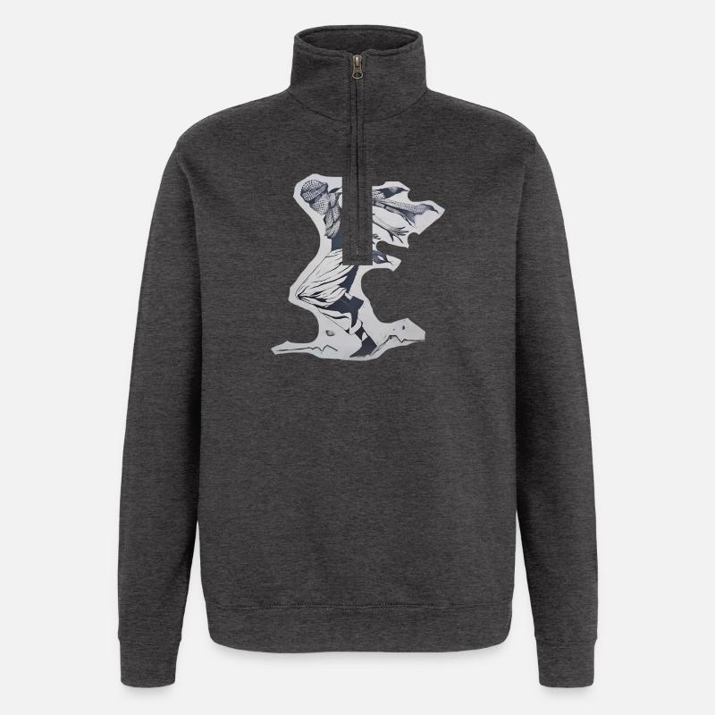 Der Freiheits-Tänzer - Quarter-Zip-Sweatshirt - Anthrazit