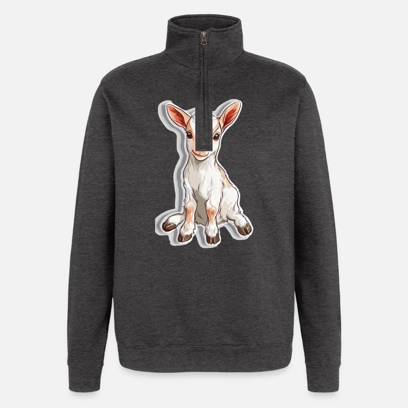 Ziege - Quarter-Zip-Sweatshirt - Anthrazit