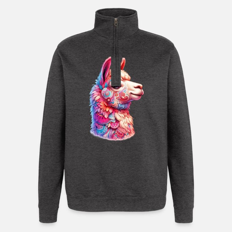 Alpaka - Quarter-Zip-Sweatshirt - Anthrazit