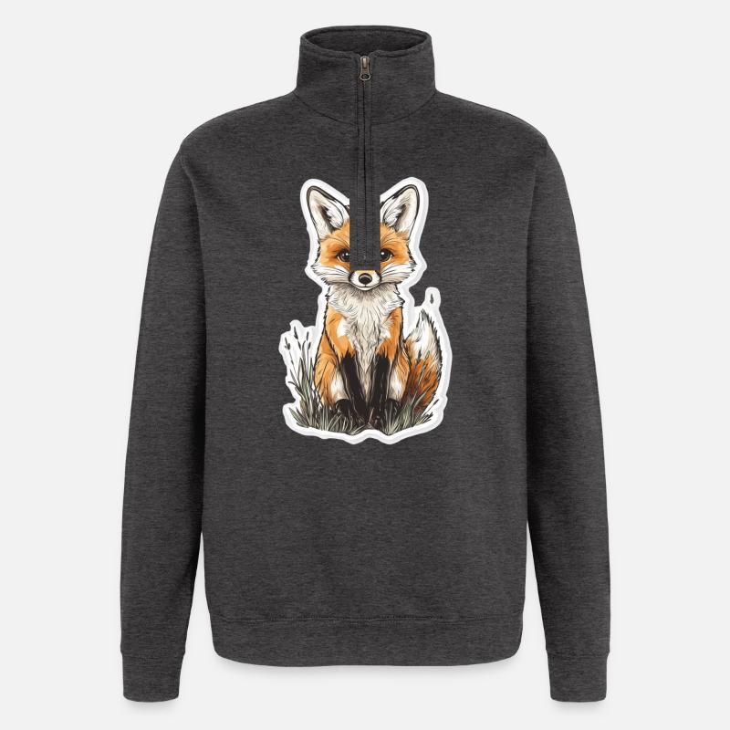 Fuchs - Quarter-Zip-Sweatshirt - Anthrazit