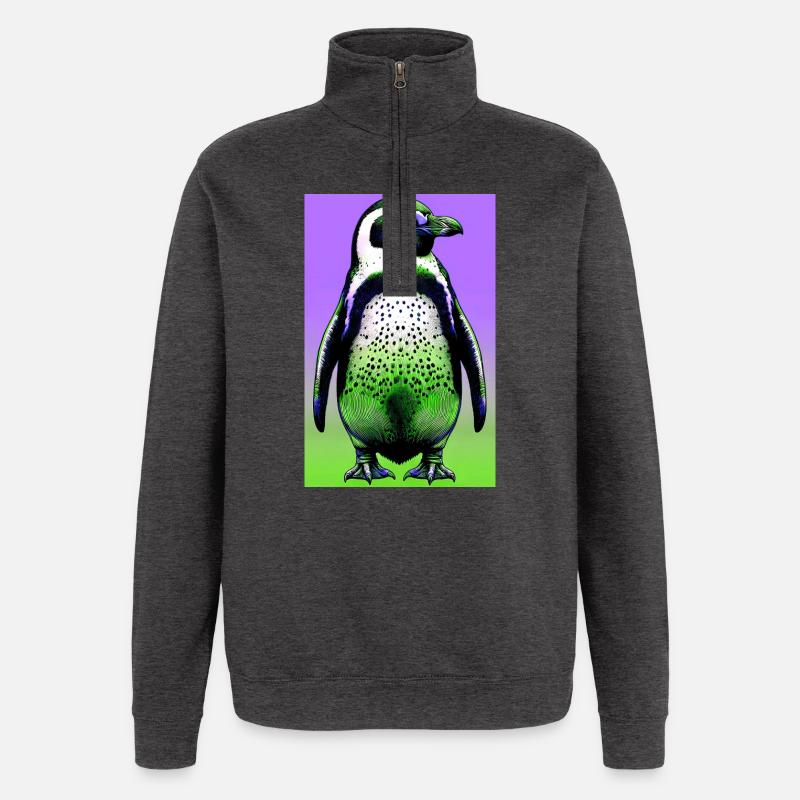 penguin - Quarter-Zip Sweatshirt - charcoal grey