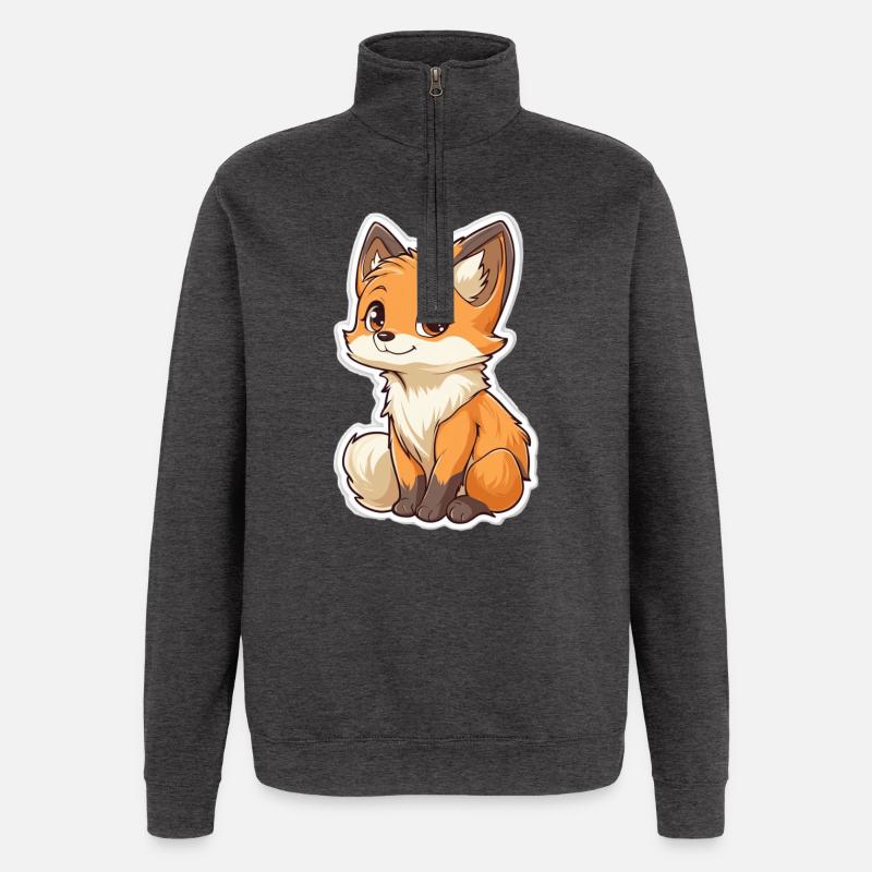 Fuchs - Quarter-Zip-Sweatshirt - Anthrazit
