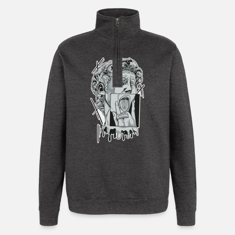 Skulptur von David - Quarter-Zip-Sweatshirt - Anthrazit
