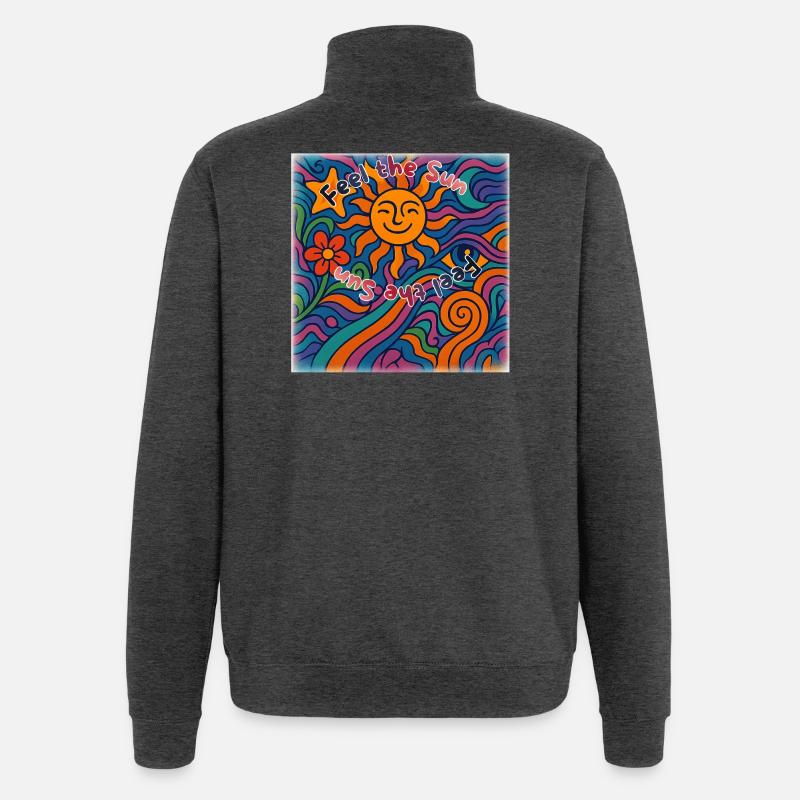 Feel the Sun - Sommer Design - Quarter-Zip-Sweatshirt - Anthrazit