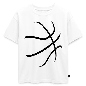 basketball - T-shirt enfant oversize en coton biologique Premium - blanc - Devant - AI Model Kid Male (0cm)