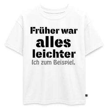 Auparavant, tout était plus facile - T-shirt enfant oversize en coton biologique Premium - blanc - Devant - AI Model Kid Male (0cm)