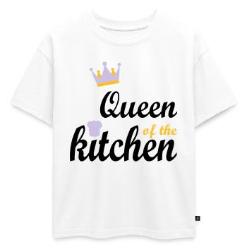 cuisine - T-shirt enfant oversize en coton biologique Premium - blanc - Devant - AI Model Kid Male (0cm)