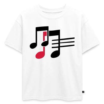 musique - T-shirt enfant oversize en coton biologique Premium - blanc - Devant - AI Model Kid Male (0cm)