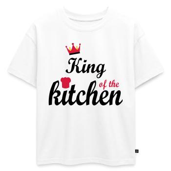 cuire à feu - T-shirt enfant oversize en coton biologique Premium - blanc - Devant - AI Model Kid Male (0cm)