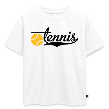 tennis - Oversized Kids' Premium Organic T-Shirt - white - Front - AI Model Kid Male (0cm)