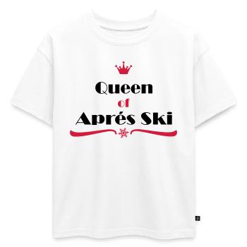 Apres Ski Reine - T-shirt enfant oversize en coton biologique Premium - blanc - Devant - AI Model Kid Male (0cm)