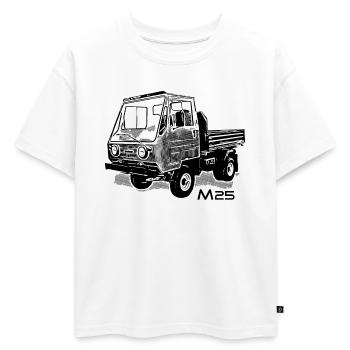 Multicar M25 | | rda Cyclomoteur | Camion | Technologie - T-shirt enfant oversize en coton biologique Premium - blanc - Devant - AI Model Kid Male (0cm)