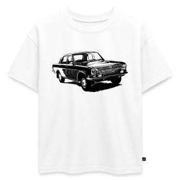 Volga GAZ 24 - T-shirt enfant oversize en coton biologique Premium - blanc - Devant - AI Model Kid Male (0cm)