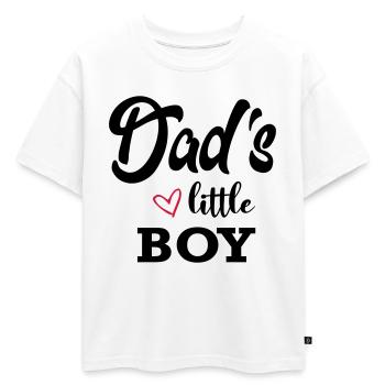 Baby Kind Papa Dad Kleiner Junge Little Boy - Oversized Kinder Premium Organic T-Shirt - Weiß - Vorne - AI Model Kid Male (0cm)