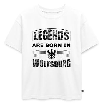 Wolfsburg Légendes - T-shirt enfant oversize en coton biologique Premium - blanc - Devant - AI Model Kid Male (0cm)