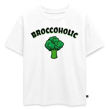 Drôles de phrases Vegan santé - T-shirt enfant oversize en coton biologique Premium - blanc - Devant - AI Model Kid Male (0cm)