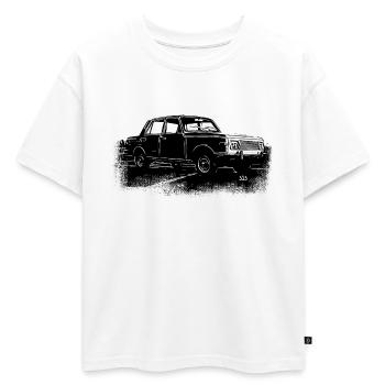 Wartburg P 353 - T-shirt enfant oversize en coton biologique Premium - blanc - Devant - AI Model Kid Male (0cm)
