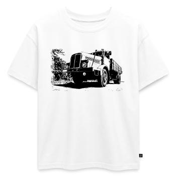 IFA H6 - T-shirt enfant oversize en coton biologique Premium - blanc - Devant - AI Model Kid Male (0cm)