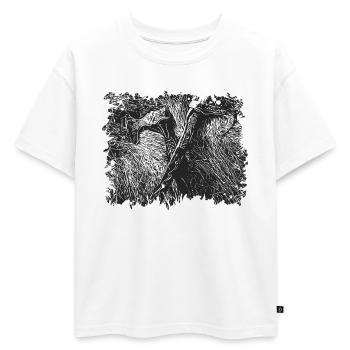 Haches Vikings - T-shirt enfant oversize en coton biologique Premium - blanc - Devant - AI Model Kid Male (0cm)