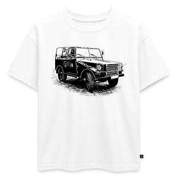 IFA P3 | RDA | NVA - T-shirt enfant oversize en coton biologique Premium - blanc - Devant - AI Model Kid Male (0cm)