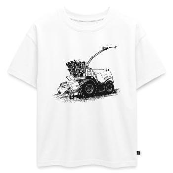Moissonneuse-batteuse Jaguar 930 - T-shirt enfant oversize en coton biologique Premium - blanc - Devant - AI Model Kid Male (0cm)