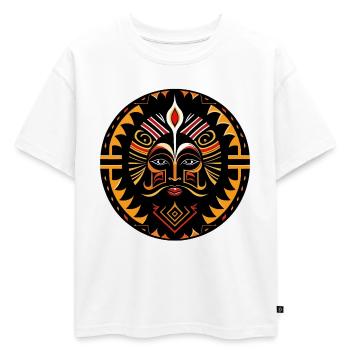 Africa Totem tribal tattoo - Oversized Kids' Premium Organic T-Shirt - white - Front - AI Model Kid Male (0cm)