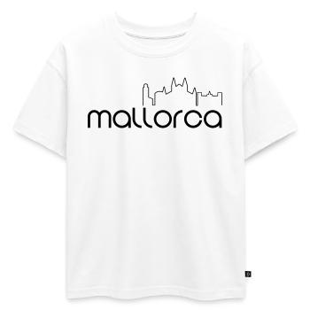 Majorque - T-shirt enfant oversize en coton biologique Premium - blanc - Devant - AI Model Kid Male (0cm)