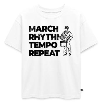 Motivation du batteur - T-shirt enfant oversize en coton biologique Premium - blanc - Devant - AI Model Kid Male (0cm)