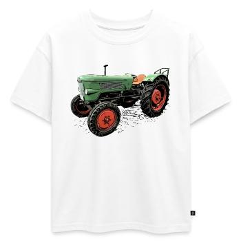 Tractor Favorite 1 - Oversized Kids' Premium Organic T-Shirt - white - Front - AI Model Kid Male (0cm)
