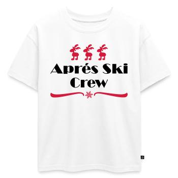 Après-ski - T-shirt enfant oversize en coton biologique Premium - blanc - Devant - AI Model Kid Male (0cm)