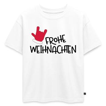 Joyeux Noël - T-shirt enfant oversize en coton biologique Premium - blanc - Devant - AI Model Kid Male (0cm)