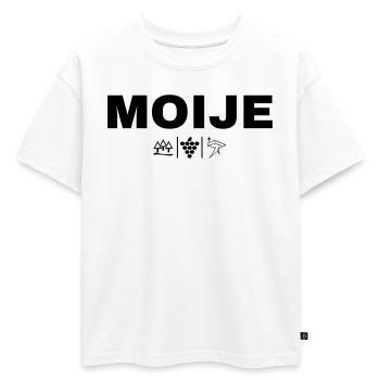 MOIJE - T-shirt enfant oversize en coton biologique Premium - blanc - Devant - AI Model Kid Male (0cm)