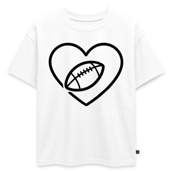 Cuore Rugby XV – Passione Rugby - T-shirt enfant oversize en coton biologique Premium - blanc - Devant - AI Model Kid Male (0cm)