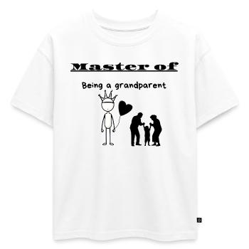 Maître d’être grand-parent - T-shirt enfant oversize en coton biologique Premium - blanc - Devant - AI Model Kid Male (0cm)