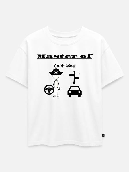 Meister des Beifahrers - Oversized Kinder Premium Organic T-Shirt - Weiß