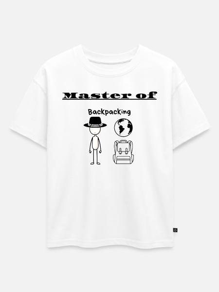 Meister des Rucksackreisens - Oversized Kinder Premium Organic T-Shirt - Weiß