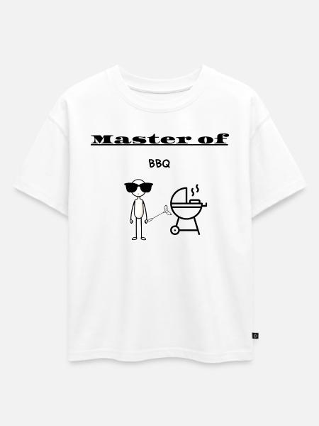 Master of BBQ - Oversized Kids' Premium Organic T-Shirt - white