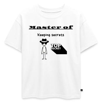 Maître de la garde des secrets - T-shirt enfant oversize en coton biologique Premium - blanc - Devant - AI Model Kid Male (0cm)