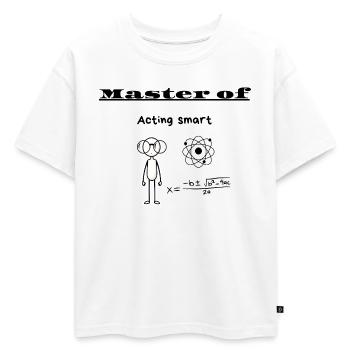 Maître du jeu d’acteur intelligent - T-shirt enfant oversize en coton biologique Premium - blanc - Devant - AI Model Kid Male (0cm)