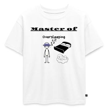 Maître du Sommeil Excessif - T-shirt enfant oversize en coton biologique Premium - blanc - Devant - AI Model Kid Male (0cm)