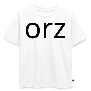 orz emoticon désespoir ASCII classique - T-shirt enfant oversize en coton biologique Premium - blanc - Devant - AI Model Kid Male (0cm)